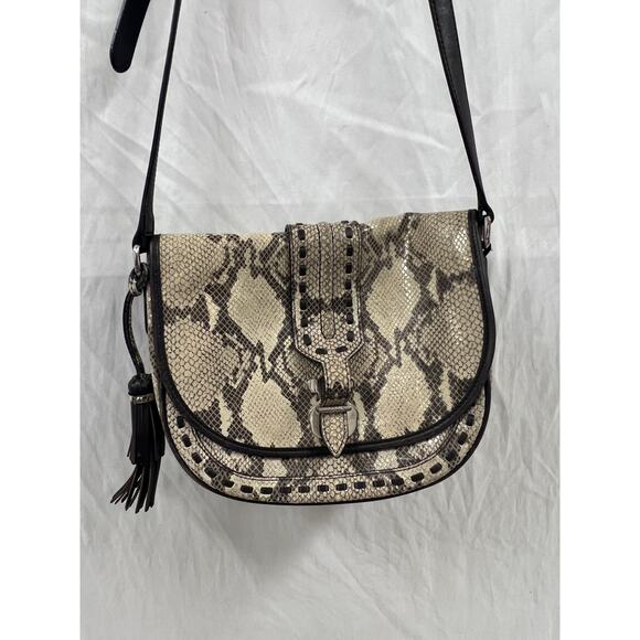 TOUS Snake Print Saddle Bag - Picture 1 of 11
